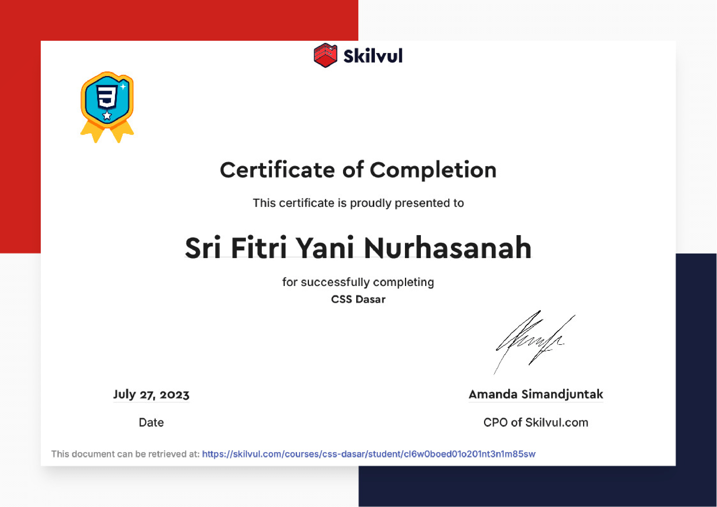 Basic CSS Certificate